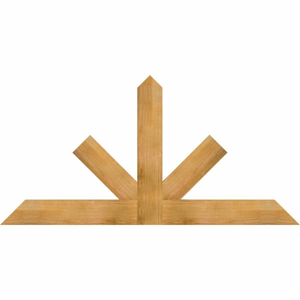 Ekena Millwork Saratoga Rough Sawn Timber Gable Bracket, Western Red Cedar, 72"W x 36"H x 2"D x 6"F, 12/12 Pitch GBW072X36X0206SAR00RWR - main